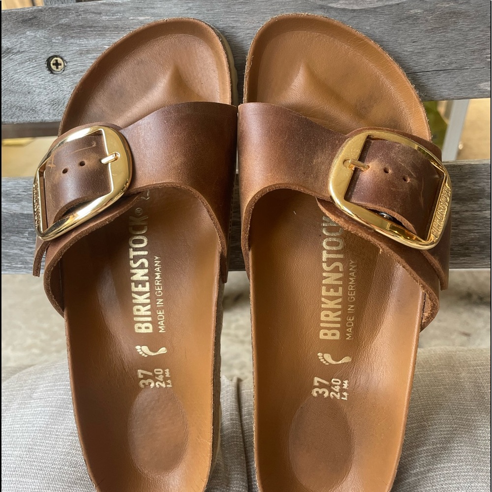 EUC Birkenstock Big Buckle Madrid Sz 37